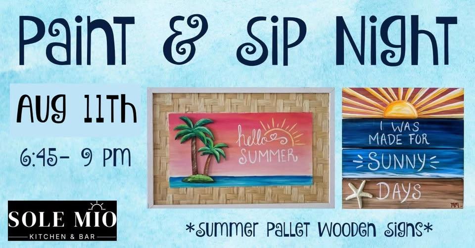 Summer Pallets Signs Paint Night