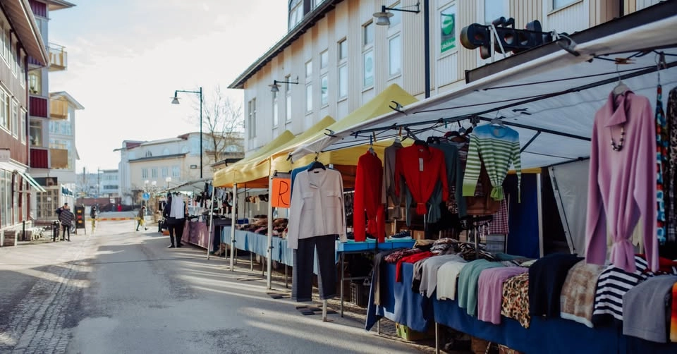 Marknad på Kungsbacka torg