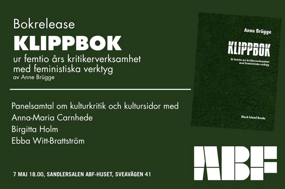 Bokrelease: Klippbok ur femtio års kritikerverksamhet med feministiska verktyg