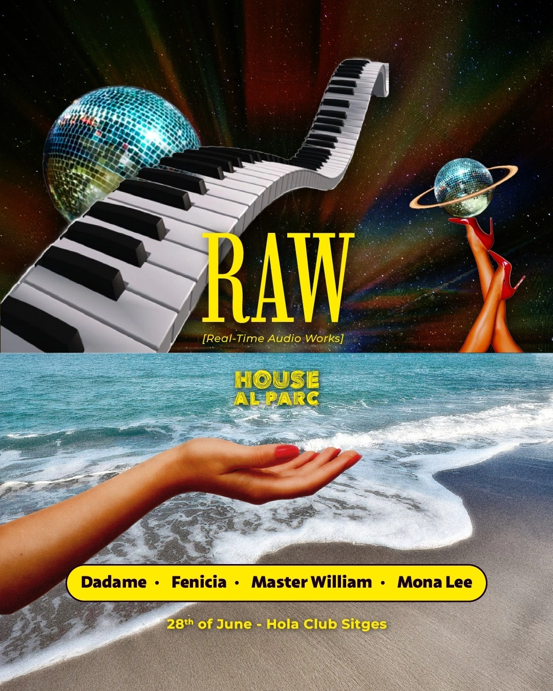 House al Parc x Raw x Hola Club FREE OPEN AIR BEACH PARTY