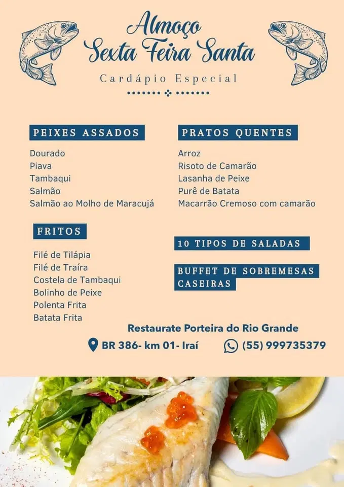 almoço especial sexta feira santa