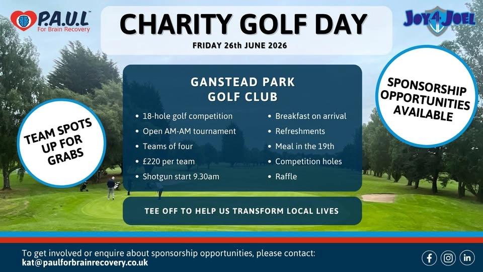 Charity Golf Day - P.A.U.L For Brain Recovery