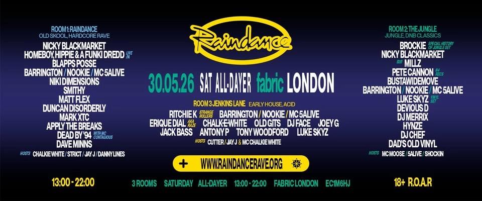 Raindance Returns to fabric London