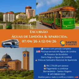 Excursão - Águas de Lindóia & Aparecida