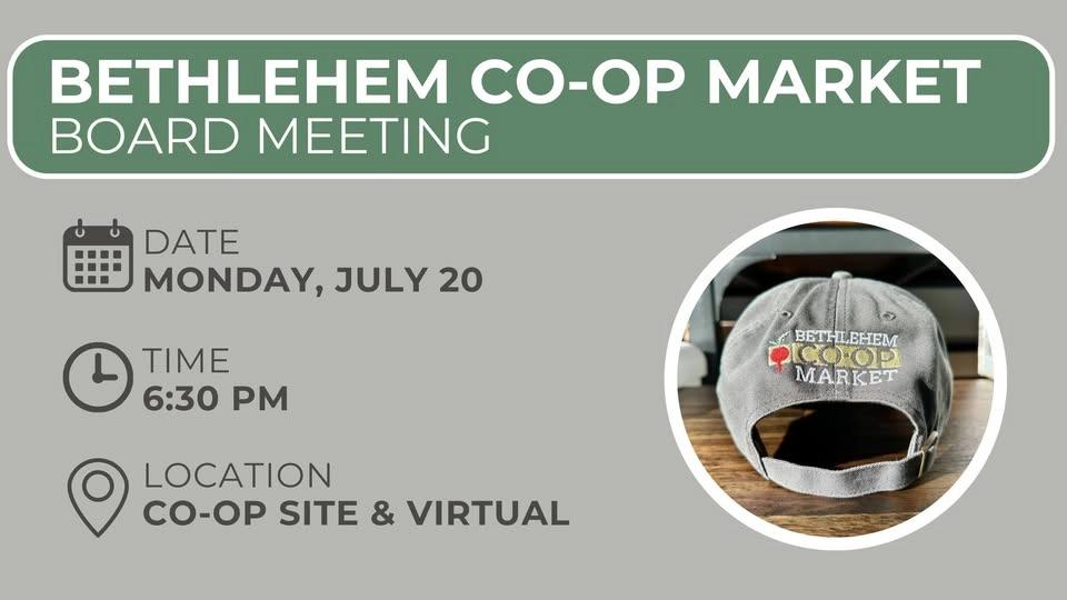 Bethlehem Co-op Market Board Meeting