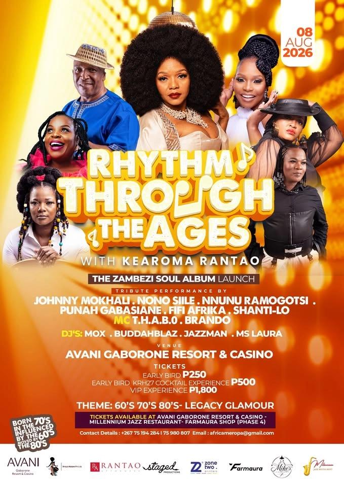 Kearoma Celebrates 27 Years In Song -RHYTHM THROUGH THE AGES & LAUNCH OF NEW ALBUM 'ZAMBEZI SOUL'
