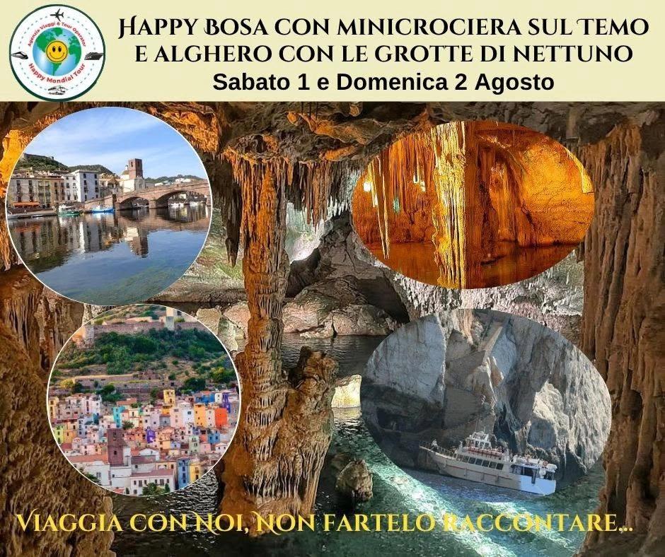 Happy Bosa e Alghero grotte di Nettuno: Sabato 1 e Domenica 2 Agosto a € 210,00