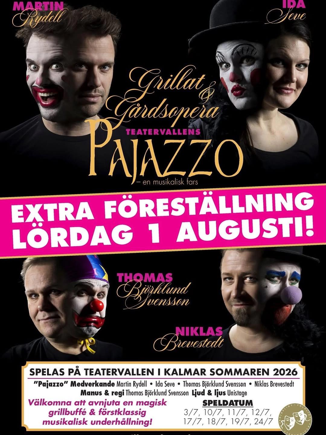 TeaterVallens Pajazzo – Extra Föreställning