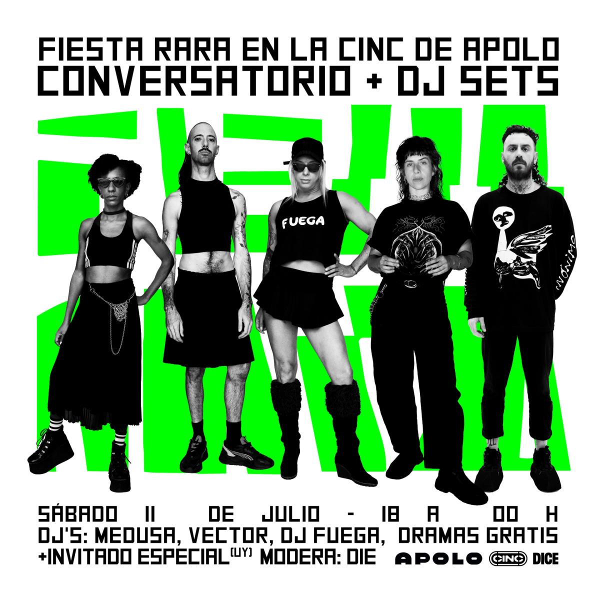 Fiesta RARA BCN - Vector + Dj Fuega + Medusa + Dramas Grati$ + Invitadx Especial