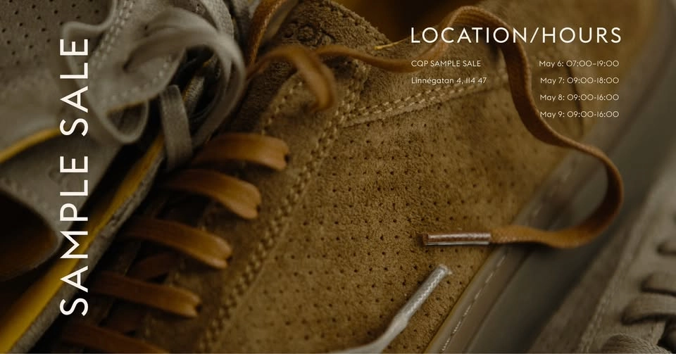 CQP SAMPLE SALE - 6-9 May