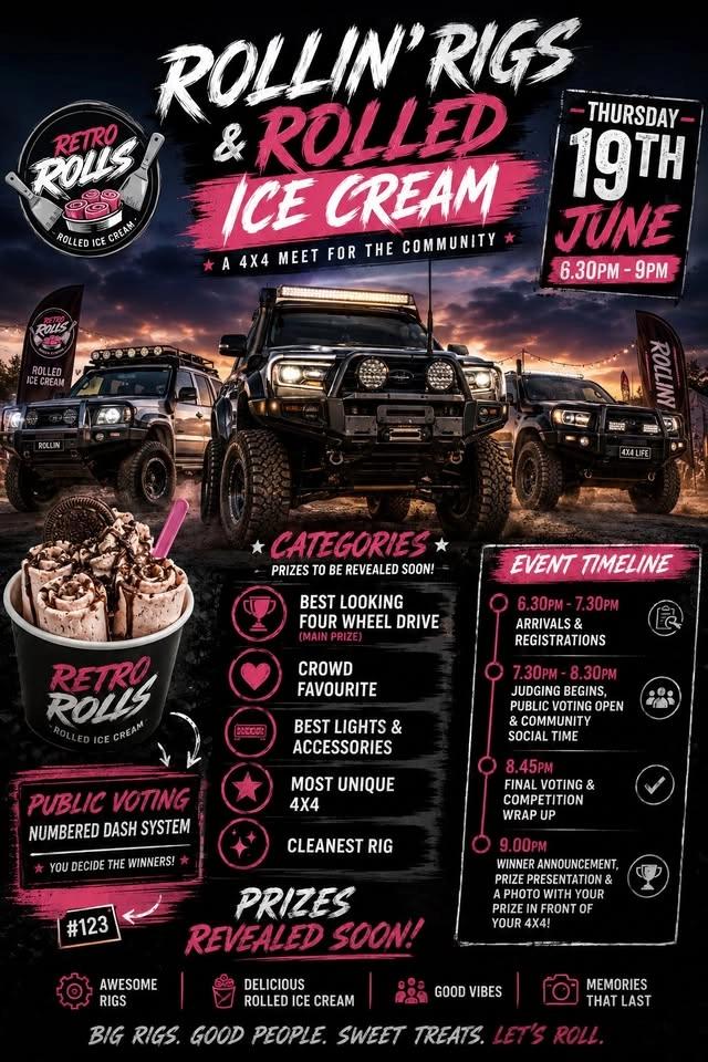 Rollin’ rigs & rolls ice cream