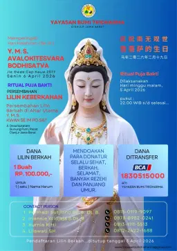 Memperingati hari kelahiran Kwan Se Im Pho Sat ( Se Jit )