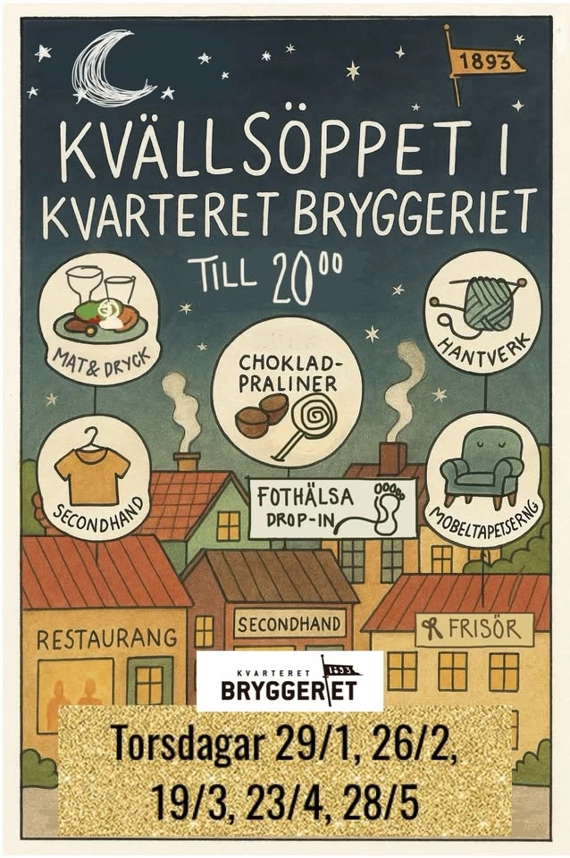 Kvällsöppet i Kvarteret Bryggeriet