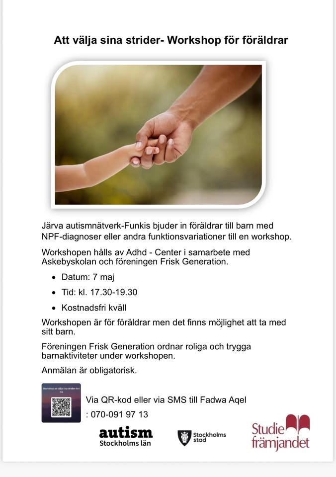 Att välja sina strider, workshop för föräldrar som har barn med NPF diagnoser/ f