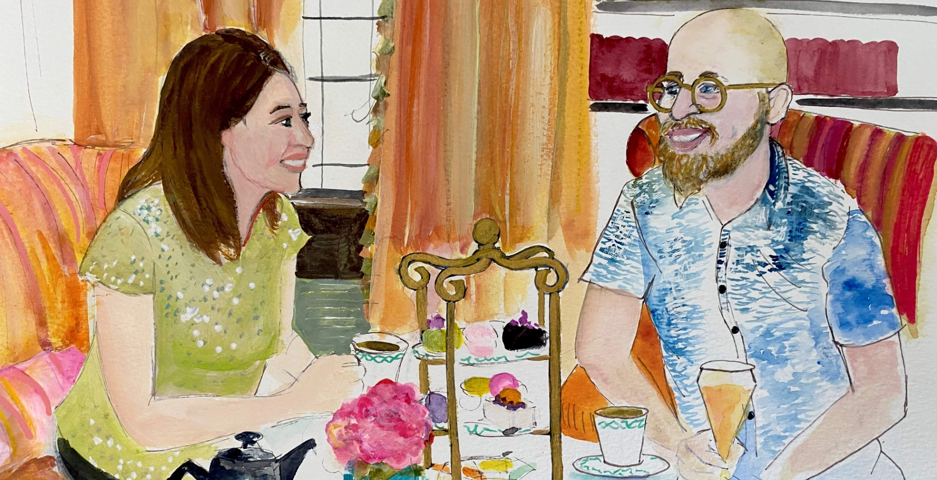 Enjoy Afternoon Tea at the award-winning Milestone Hotel and book a sitting with Resident Artist Shelley Levy