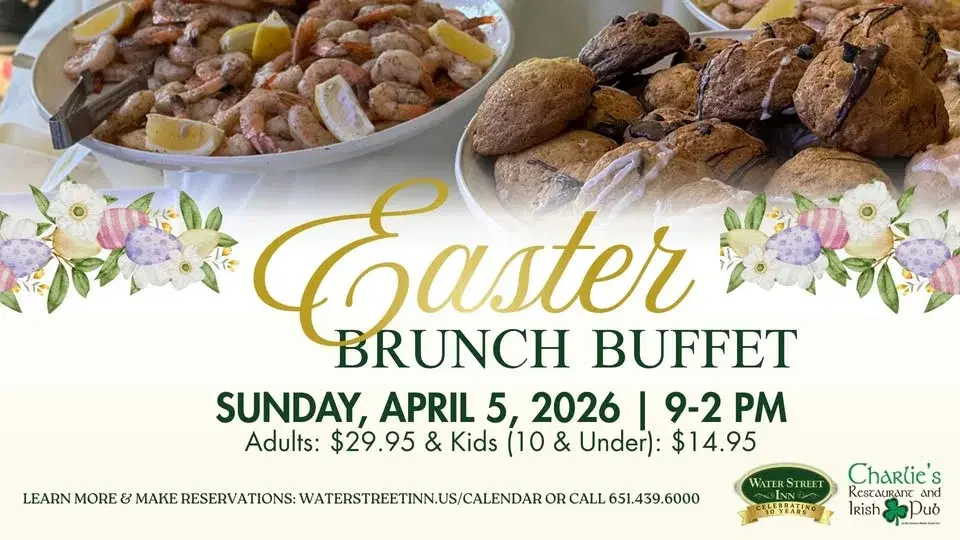 Easter Brunch Buffet | Charlie's Restaurant & Irish Pub Inside of Water Street Inn