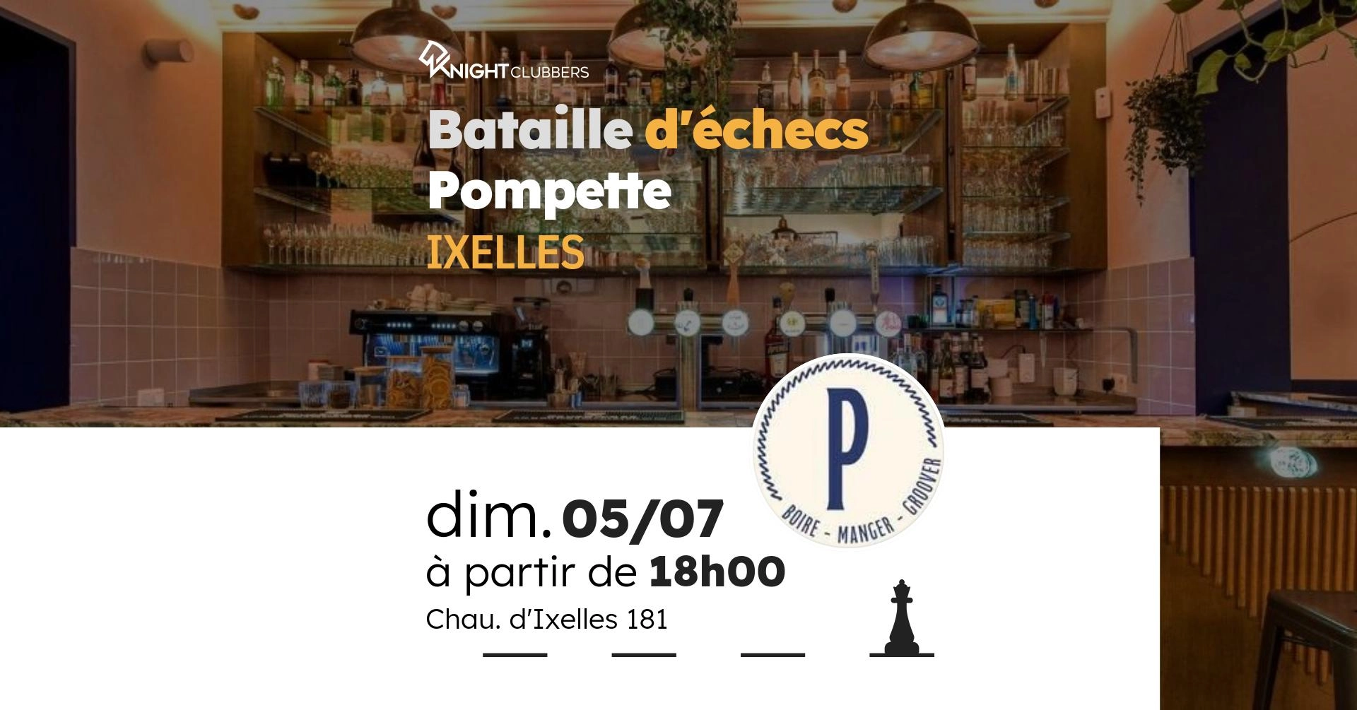 Rencontre d'échecs - Ixelles - Pompette