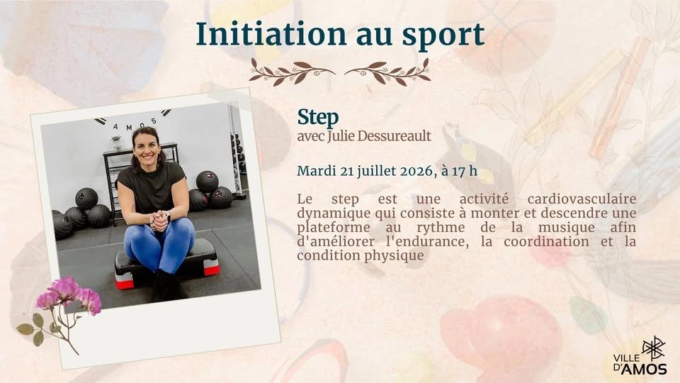 Initiation au sport- Step avec Julie Dessureault