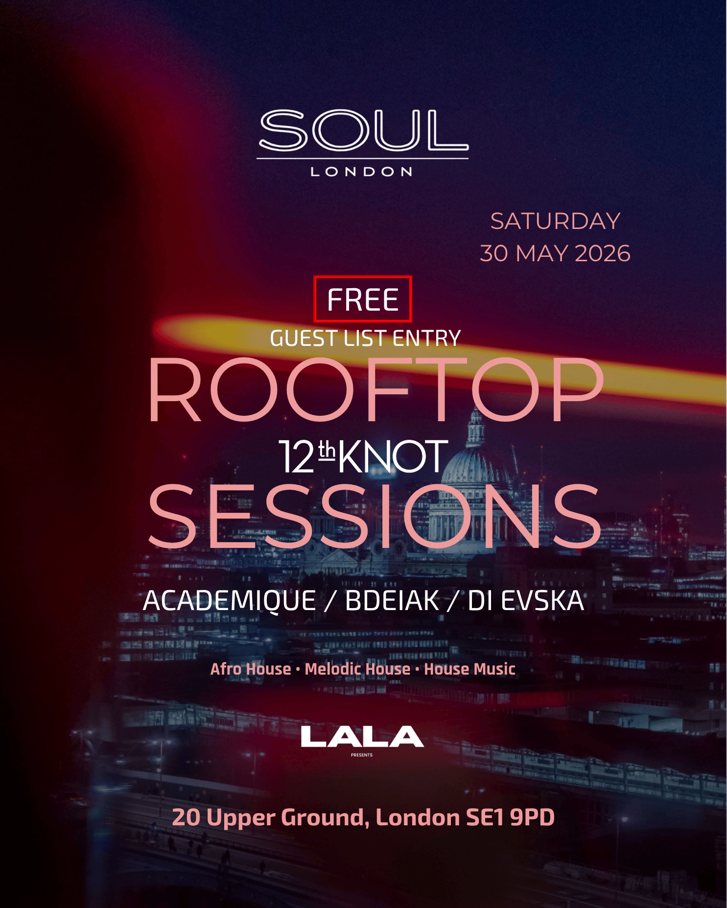 FREE Afro House Rooftop Sessions