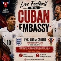 England vs Ghana Live at The Cuban Embassy