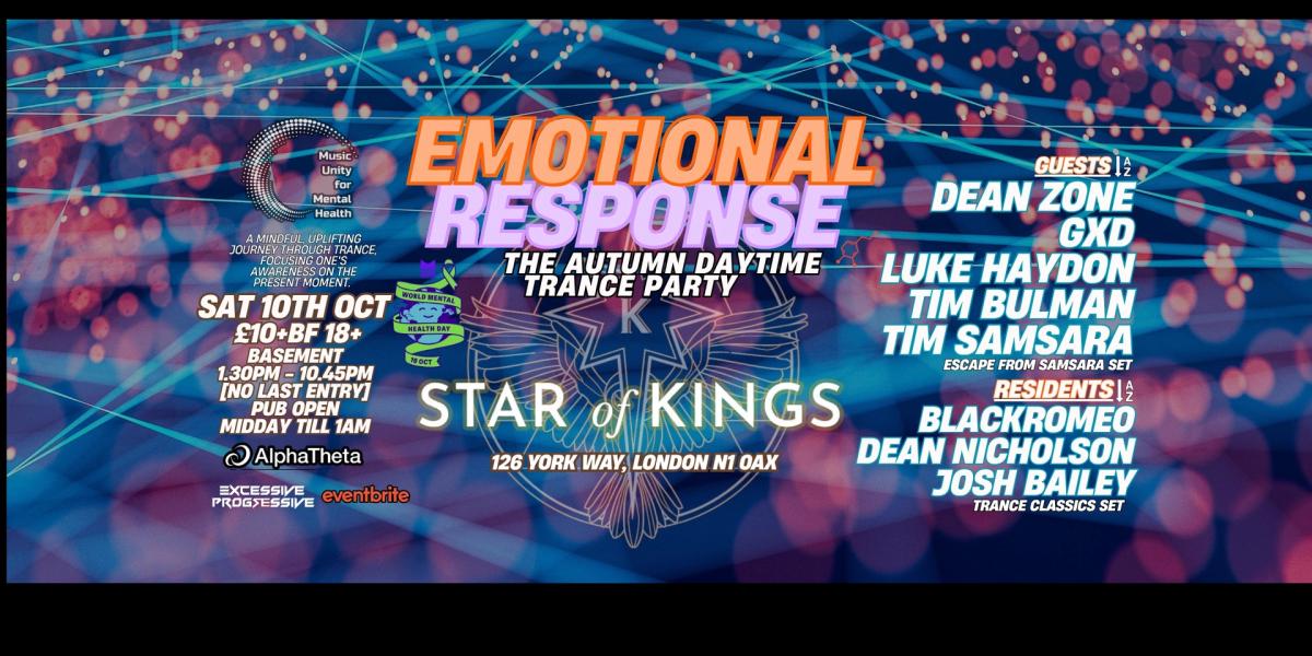 Music Unity For Mental Health presents Emotional Response Autumn Daytime Trance Party