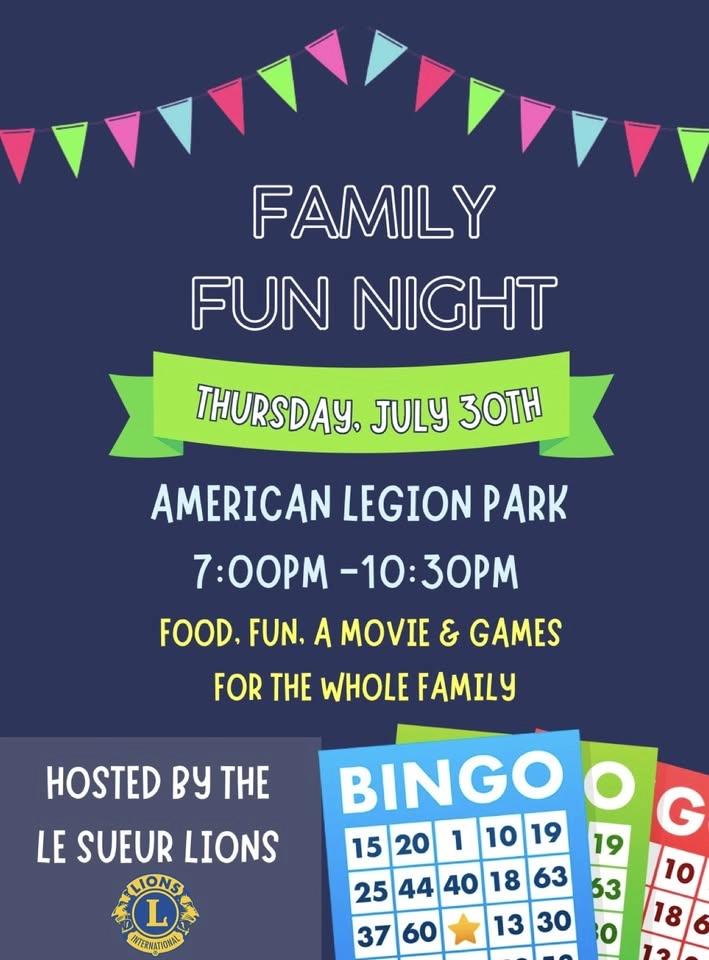 Le Sueur Lions Club Family Night!