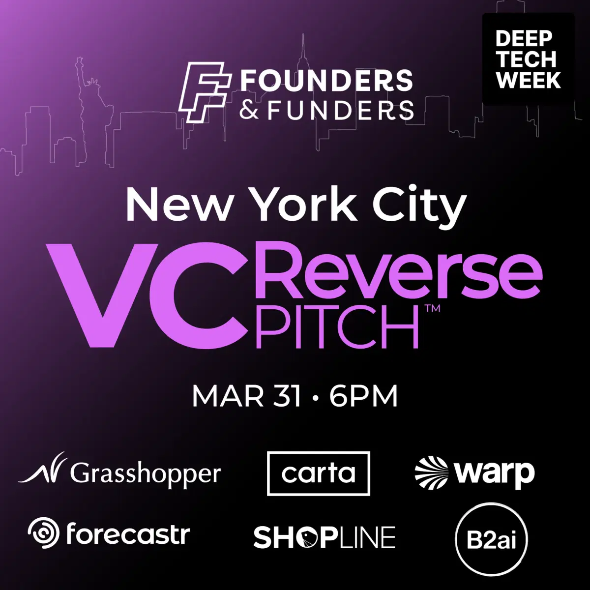 Founders & Funders: NYC VC Reverse Pitch