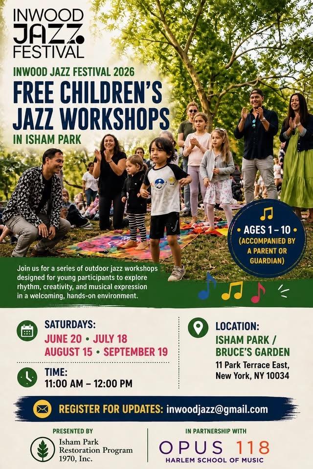 Inwood Jazz Festival Interactive Childrenβs Jazz Workshop w/ Opus 118 - Harlem School of Music