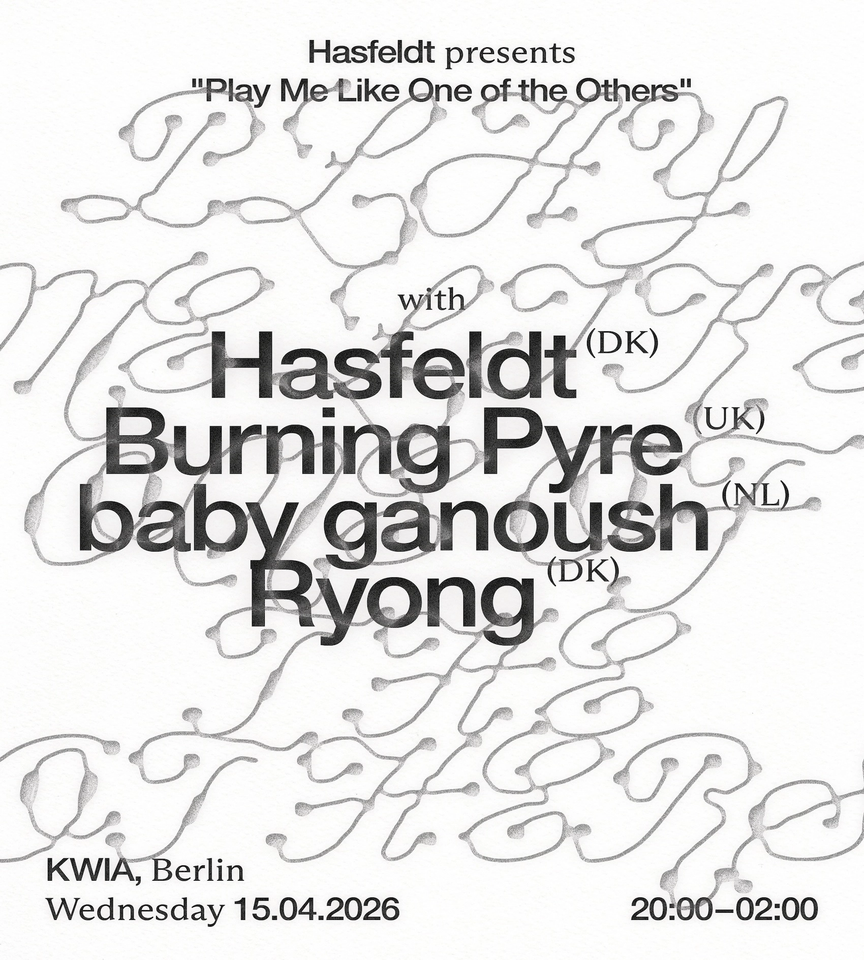 Hasfeldt presents 'Play Me Like One of the Others'