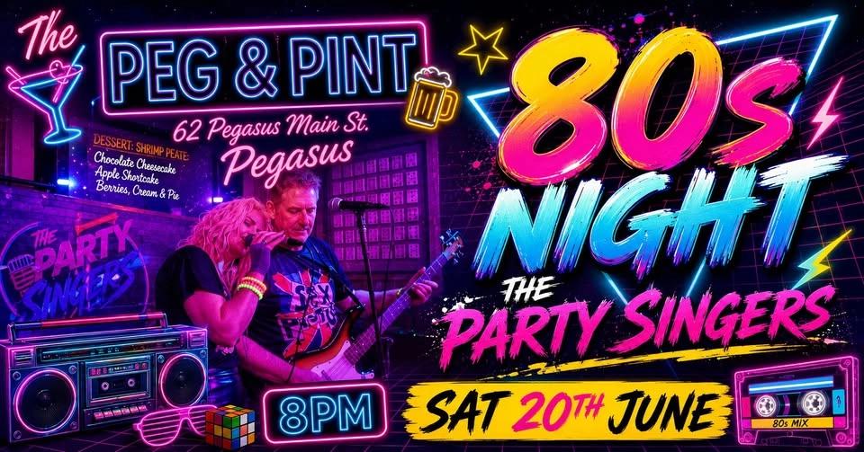 The Party Singers: Ultimate 80s Night - Free Admission