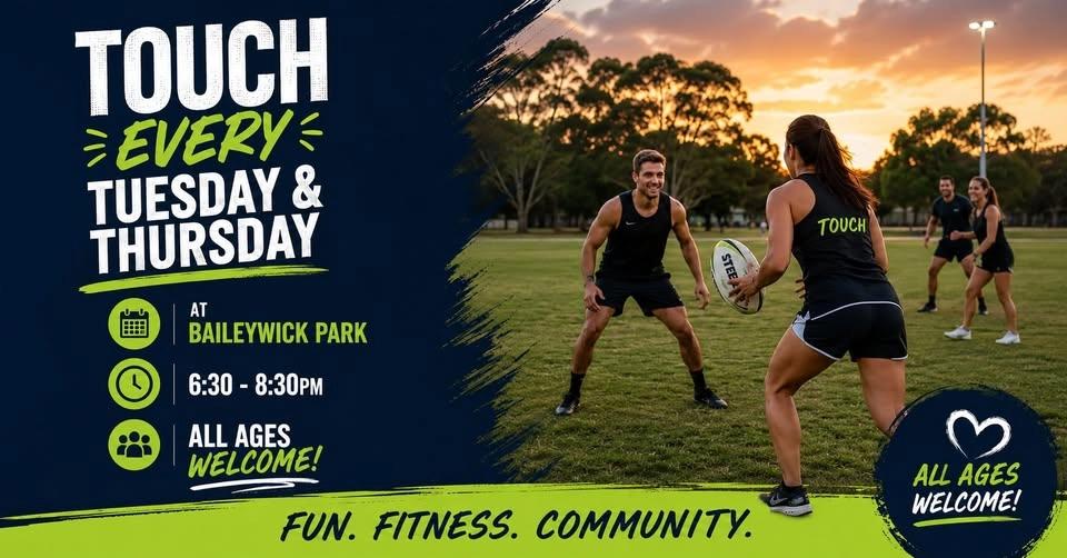 FREE Touch Rugby at Baileywick Park, All Ages, Boys & Girls