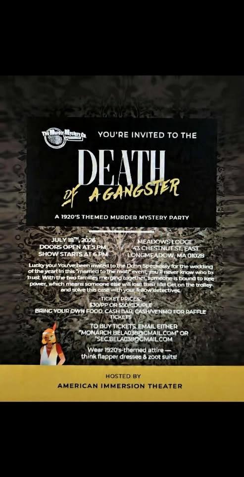 Death of a Gangster Murder Mystery dinner