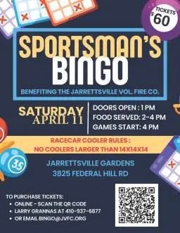 JVFC Sportsman Bingo