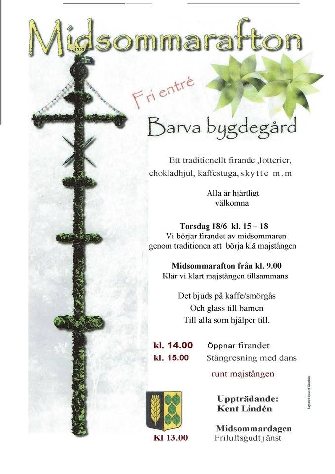 Midsommar i Barva bygdegård