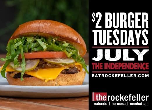 $2 Burger Tuesdays at The Rockefeller