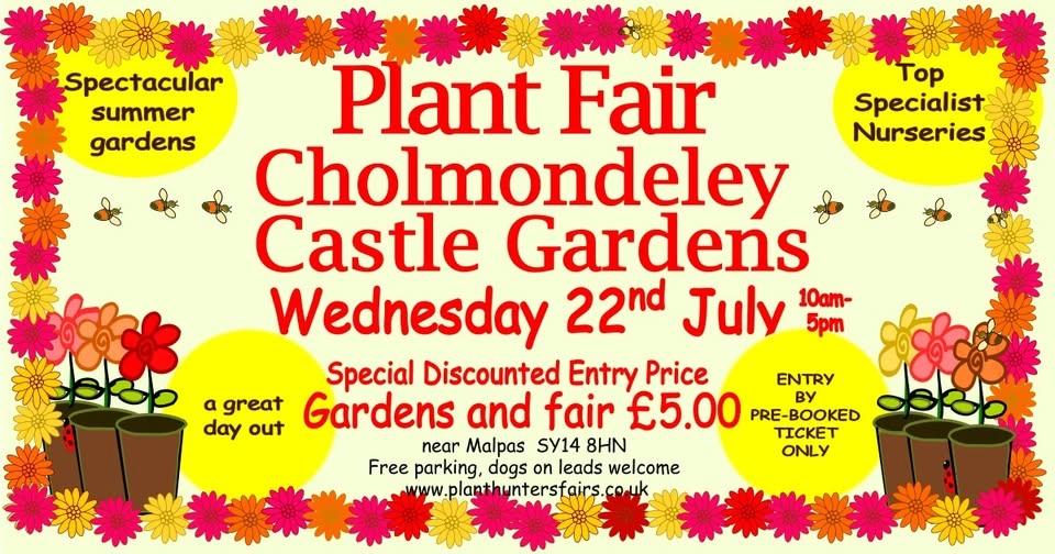 Midweek Summer Plant Hunters' Fair at Cholmondeley Castle Gardens on Wednesday 22nd July