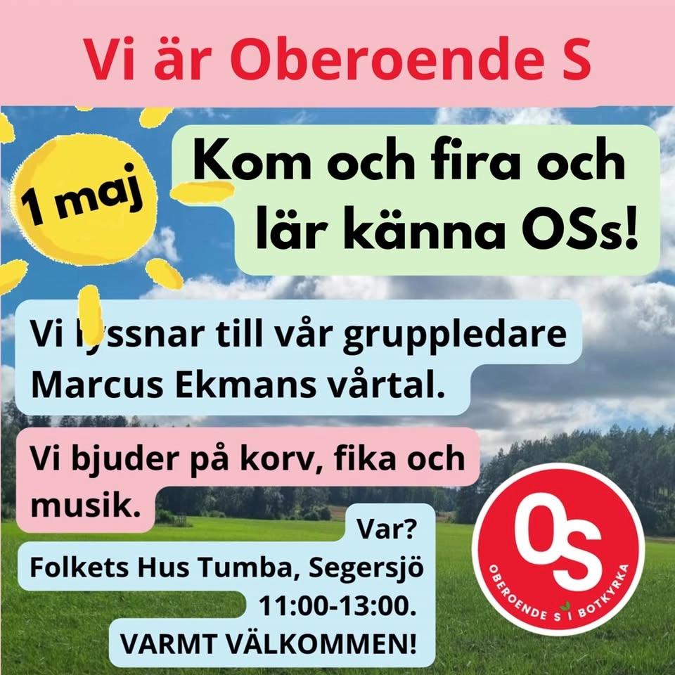 🌸Fira 1 maj med oss – med korv, fika, vårtal och riktigt bra samtal!🌸