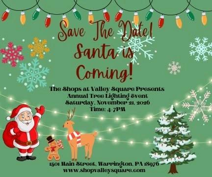 Annual Tree Lighting & Arrival of Santa Event