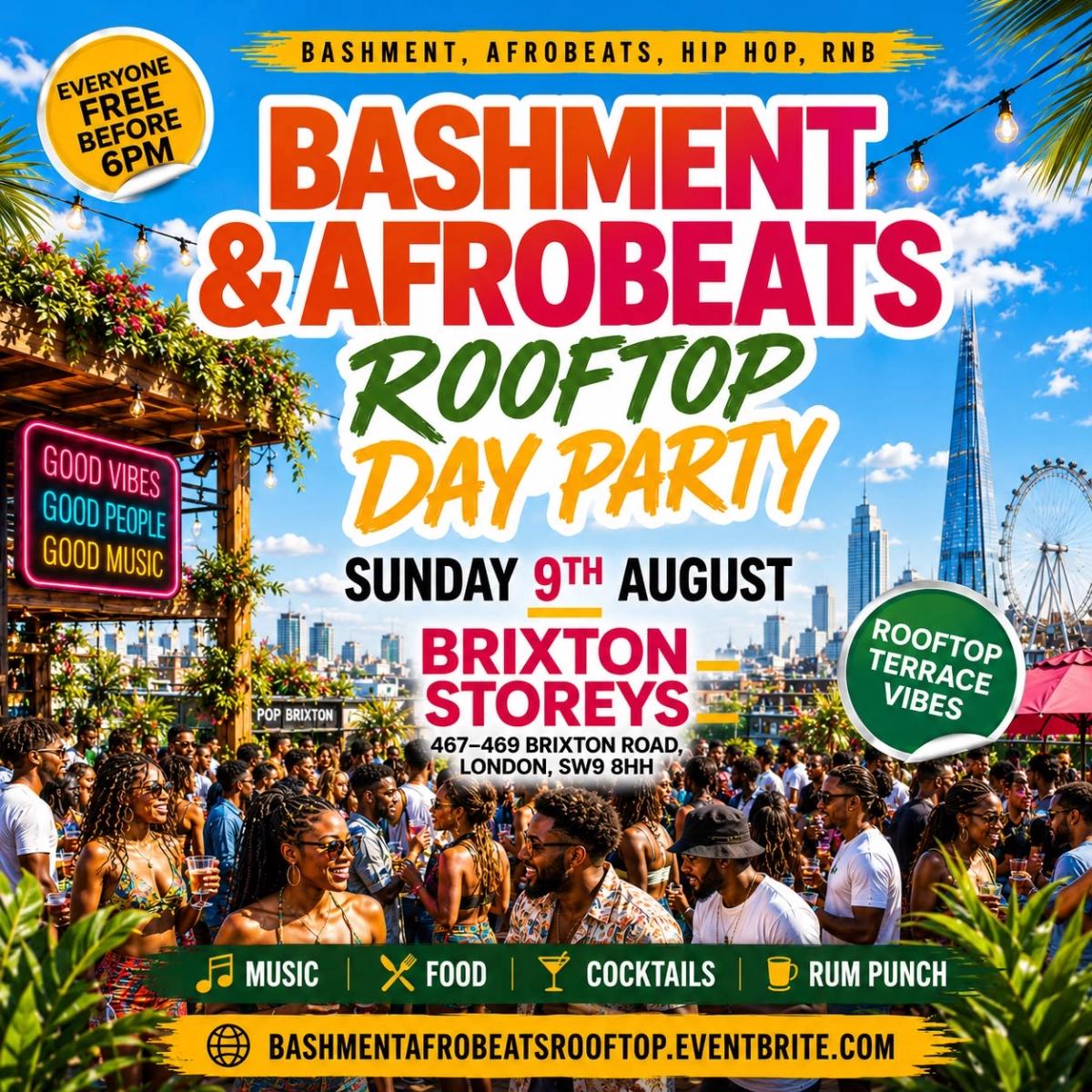 Bashment & Afrobeats - Rooftop Day Party