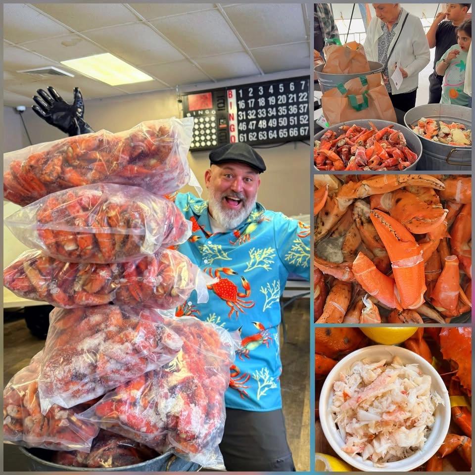 $9.99lb & $12.99lb! ATLANTIC RED CRAB CLAWS SALE! Back in Naugatuck Elks Lodge Club! IN PERSON ONLY!