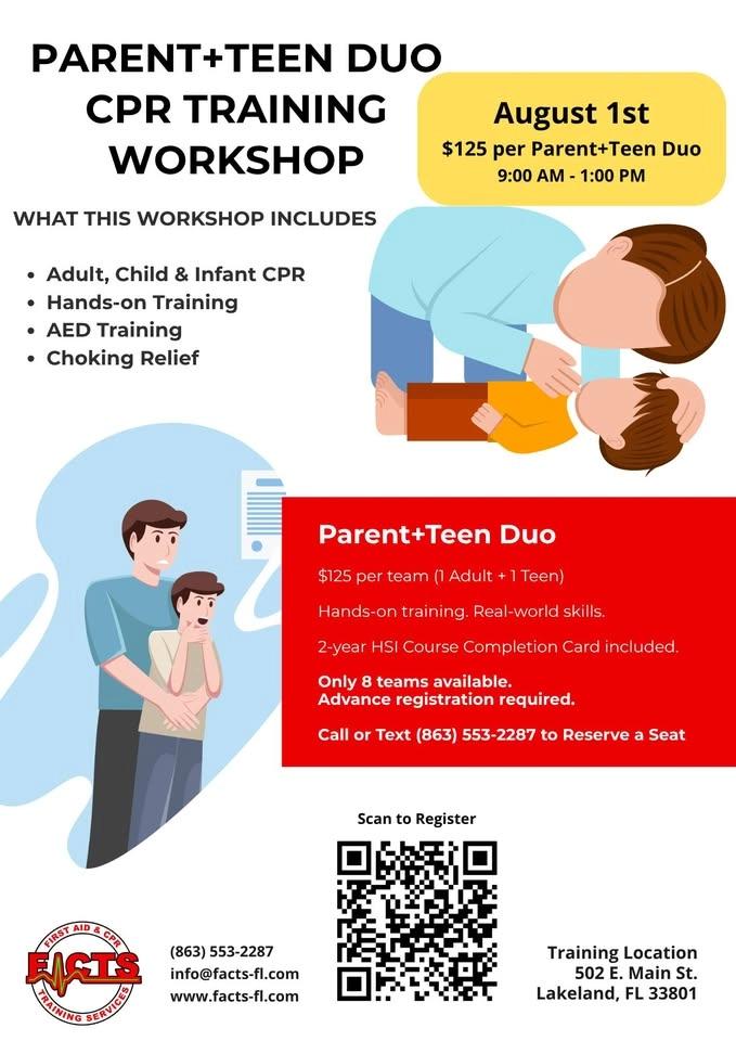 Parent+Teen Duo CPR Training