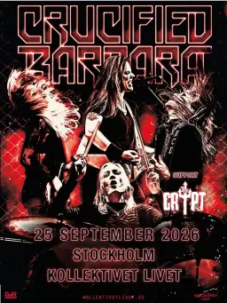 Crucified Barbara + The Crypt | Live på Kollektivet Livet