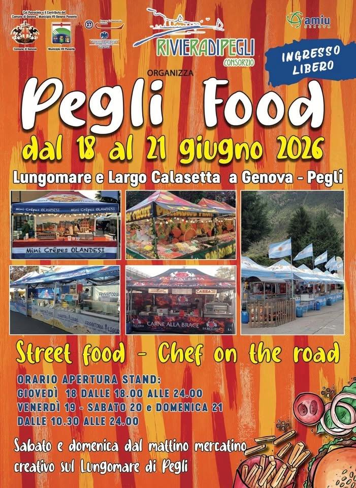 PegliFood 18-19-20-21 giugno 2026 Lungomare di Pegli Largo Calasetta