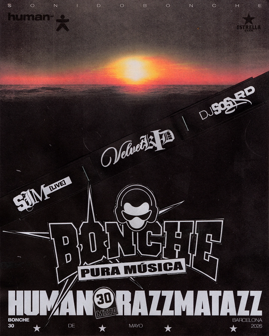 Bonche: SIM (live), DJ SOSA RD, Velvet Kid