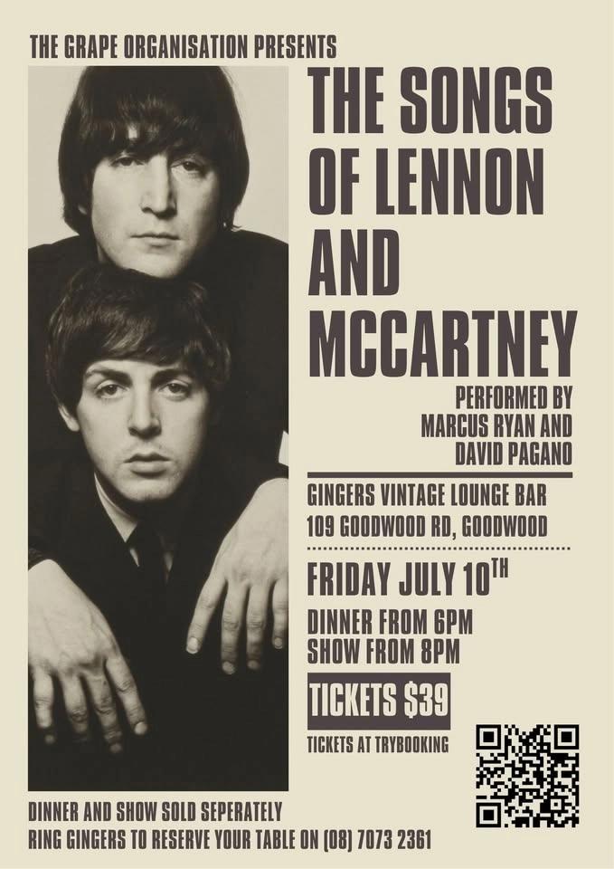 The Songs of Lennon and McCartney - Ginger's Vintage Lounge Bar