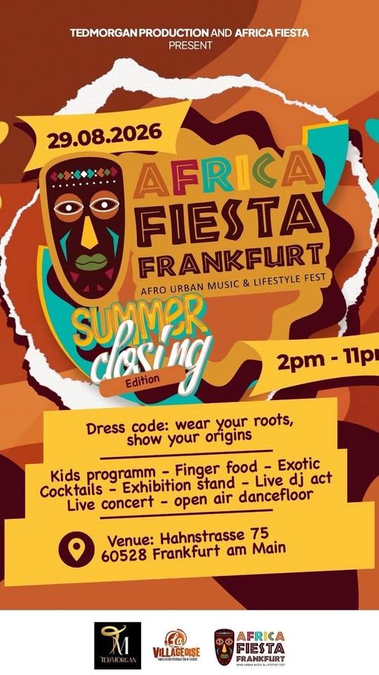 AFRICA FIESTA FRANKFURT * SUMMER CLOSING EDITION * DRESS CODE: SHOW YOUR ORIGINS
