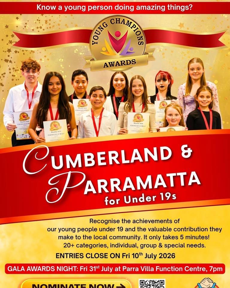 Cumberland & Parramatta Young Champions Awards 2026