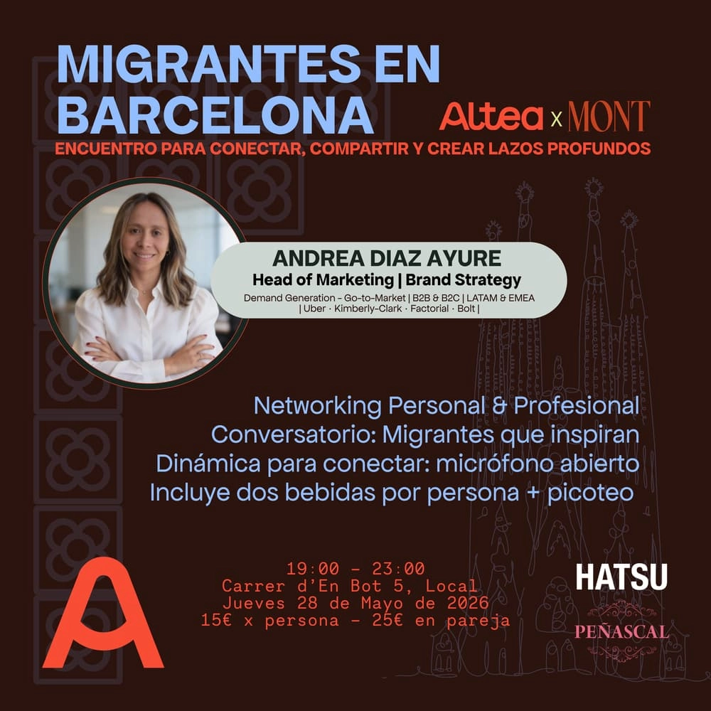 Migrantes en Barcelona - Altea X Mont - Encuentro para conectar, compartir y crear lazos profundos 🔥