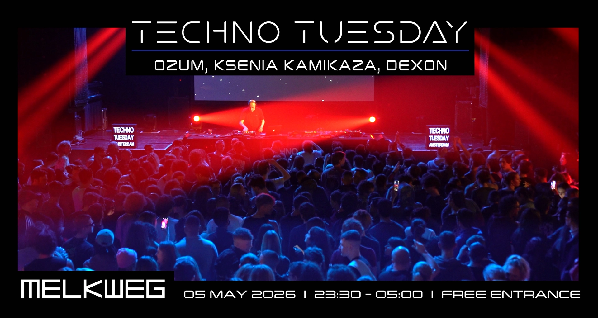 Techno Tuesday Amsterdam, OZUM, Ksenia Kamikaza, Dxon