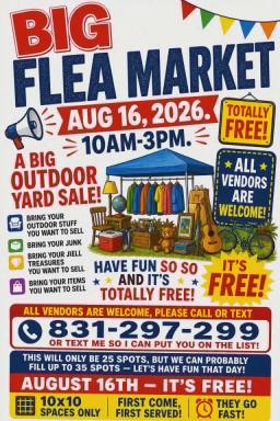Big Flea Market-(Free Spots)